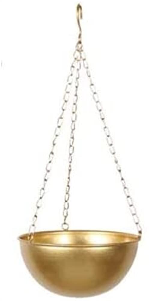 Suspension en métal pour pot de fleurs rond or déco plafond