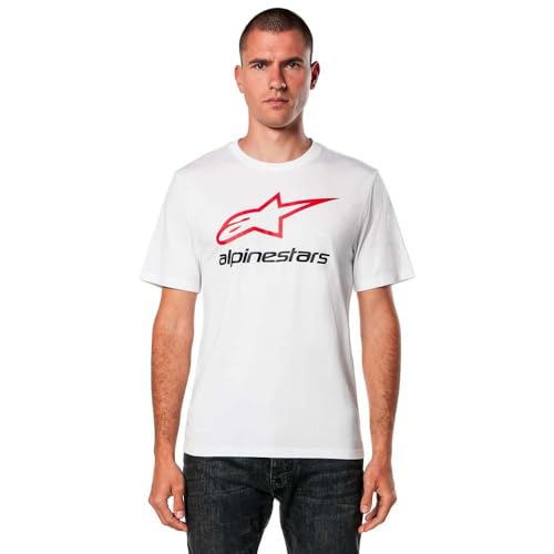 Image of Alpinestars Always 2.0 CSF Tee, Casual Sportswear Shirt, Cotton-Poly Blend, Soft Hand Print, 2XL White /Red