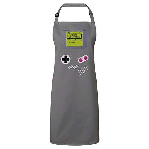 Tablier de cuisine console vintage gris old school protège vos vêtements pendant vos barbecues