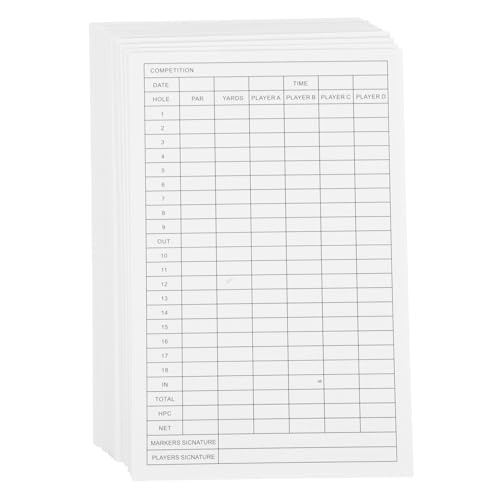 Tarjetas para anotar puntuación de golf BESPORTBLE 30pcs