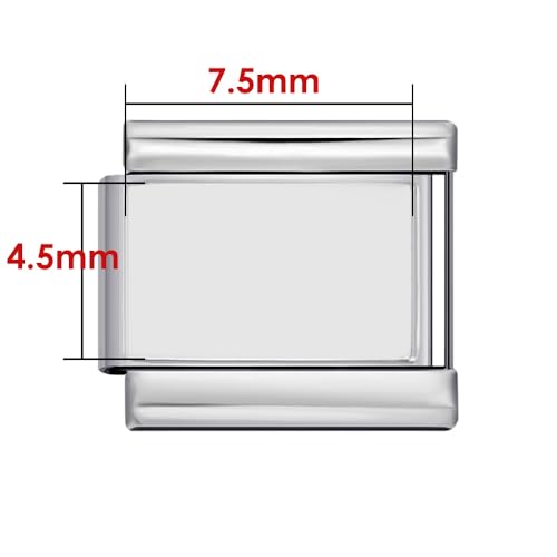 Custom Italian Charm Bracelet with Picture – Personalized Photo Stainless Steel Bracelet in Multiple Colors and Shapes2