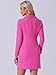 Allegra K Women's Blazer Dress Notched Lapel Collar Teacher Office Work Jackets Outfits Medium Hot Pink