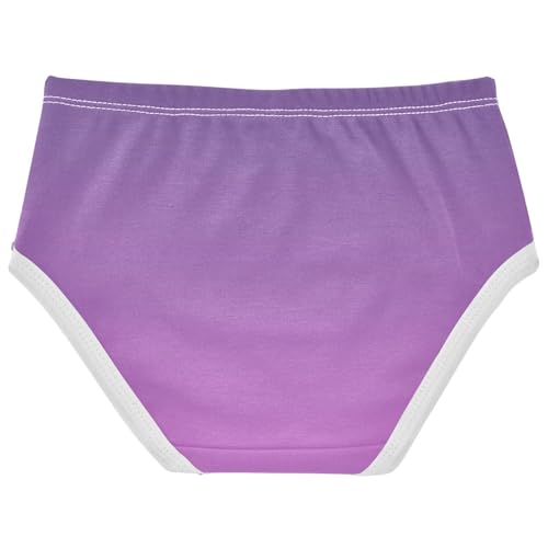 Joisal Cotton Toddlers Underwear Floral Violet Orchid Gradient Ombre Little Girl Panties Colorful Briefs Underpants 2t2
