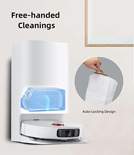 AnDongo 8 Pack Dust Bag for Dreametech L10s Ultra / L10s Plus / L10 Ultra / L20 Ultra Robot Vacuum Self-Emptying Base, 3L Large Capacity Auto-Seal Replacement Bag Accessories Set