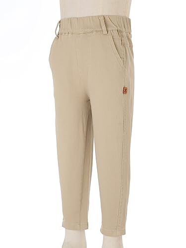 JEATHA Toddler Boys Cargo Pants Pull-on Joggers Active Sweatpants Casual Trousers with Pockets3