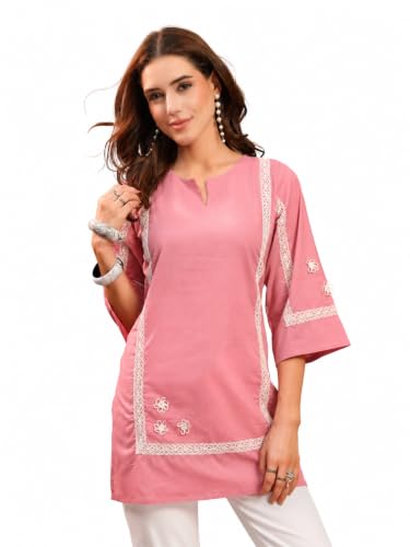Image of COTLAND Fashions Jaipuri Cotton Printed Short Kurti for Women