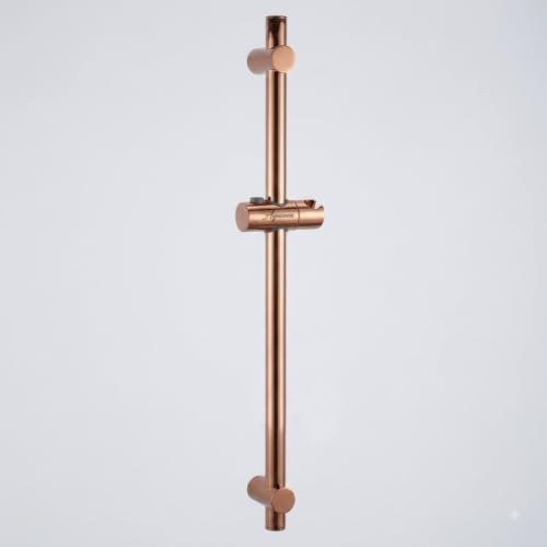 Image of AQUIEEN Sliding Rail for Hand Shower - Premium Height & Angle Adjustable Hand Shower Holder | Wall Mounted Shower Slider Bar for Home, Hotels & Luxury Bathrooms (Rose Gold)