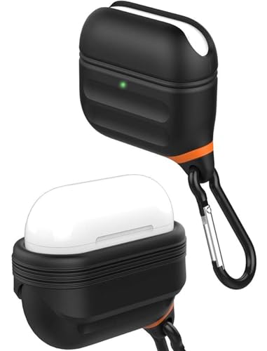 HALLEAST for AirPods 3 Case Waterproof, Front LED Visible & Support Wireless Charging, Protective Silicone Case Cover Compatible with for AirPods 3 Accessories, US Patent, Black