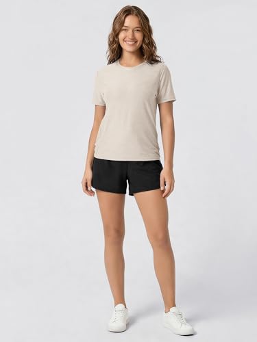 Image of ODODOS Women's Performance Cropped Tee Ultra Soft odSTRATUM Tech Short Sleeve Relaxed Top Crew Neck T-Shirts