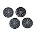 Round PVC Desk Cable Hole Cover, 53mm Diameter Wire Grommet for Cable Management, 7-Color Decorative Table Line Hole Cover (4-Pack)(Black 53MM)