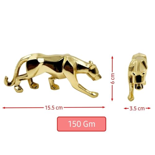 Image of ARNAVIRA 24K Gold Plated Panther Statue for office & Home Decor, Gifting Showpiece, office Desk Decor (24K Gold, Panther)