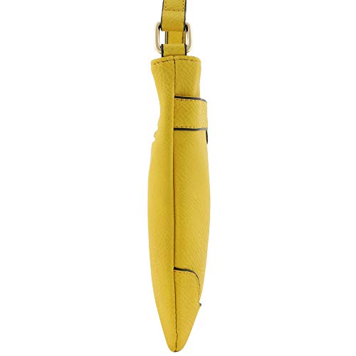 Image of Medium Size Solid Modern Classic Crossbody Bag with Gold Plate