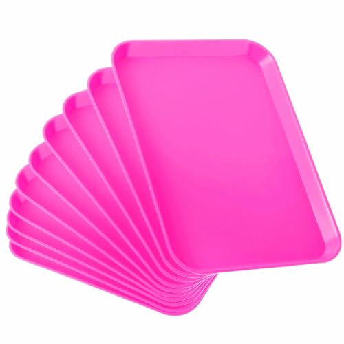 JMU 10 Pcs Pink Dental Procedure Trays Flat Trays Size B 13.25" X 9.75"