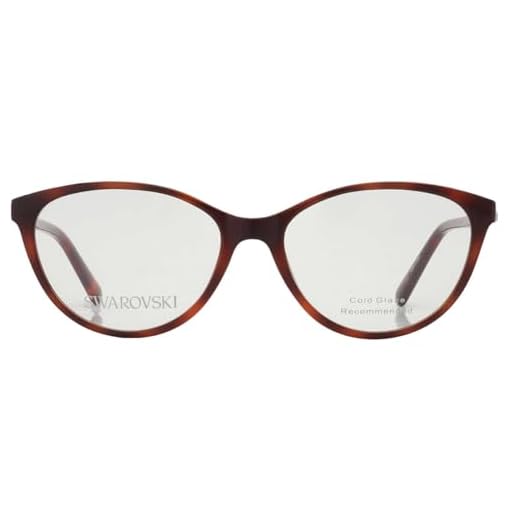 SWAROVSKI SK5415 Gafas, Dark Havana, 53 para Mujer