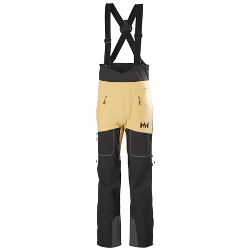 Helly-Hansen W ODIN BC SOFTSHELL BIB PANT - Women's Waterproof, Breathable, and Insulated Bib Pants for Outdoor Adventures, 389 SAND - Small