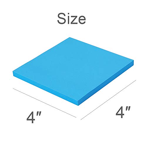 Image of Vanpad Sticky Notes 4x4 in Bright Stickies Colorful Super Sticking Power Memo Pads Strong Adhesive 6 Pads /Pack 72 Sheets /pad