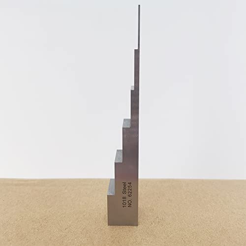 Calibrador de espesores ultrasónico con bloque de calibración de 6 pasos: 1 mm, 3 mm, 5 mm, 10 mm, 15 mm y 20 mm, material acero 1018 miniatura 5