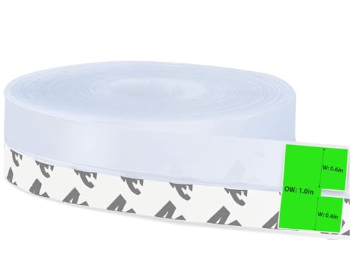 Isolation porte – bande d’étanchéité en silicone transparent 100% autocollant, bas de porte isolant anti-courant d’air/anti-froid, joint de...