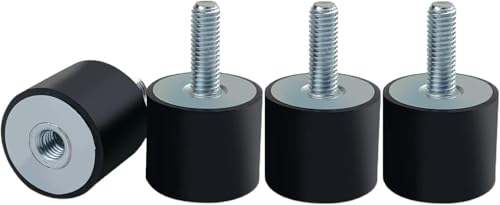 4 Stück Gummipuffer Anti-Vibration, Stoßdämpfer Gummilager Silentblock Schwingungsdämpfer Isolator Halterungen, Stecker Buchse Vibrationsdämpfer für Benzinmotoren Wasserpumpen Bootsspulen (M8)