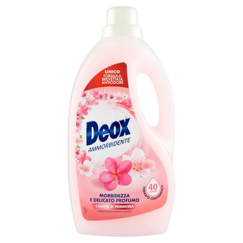 Deox - Weichspüler für die Waschmaschine, 40 Wäsche, weich und duftend, mit Anti-Geruch-Technologie, Duft Carzze di Frühling, 2000 ml x 1 Packung