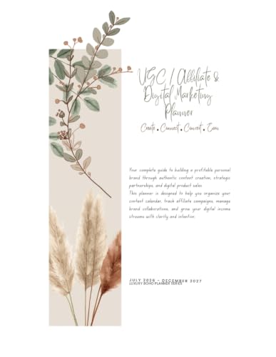 UGC, AFFILIATE & DIGITAL MARKETING PLANNER