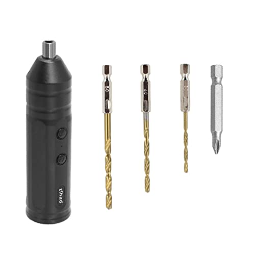 NIHENHAO Destornillador eléctrico inalámbrico Destornillador doméstico con luz de Trabajo USB C Recargable para Kit de Destornillador doméstico Plástico + Metal