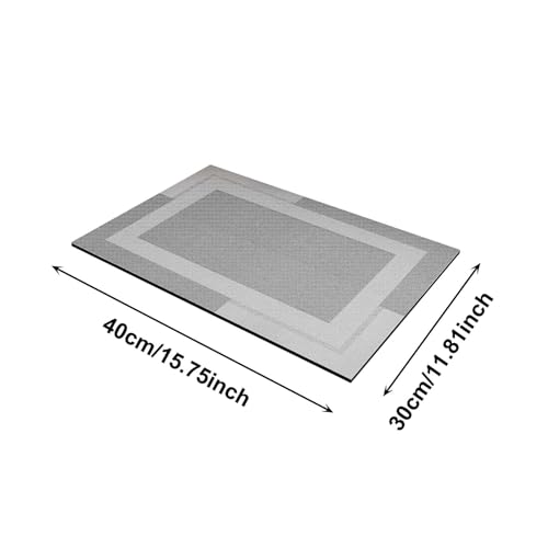 Diatomite Bath Mat, 12 * 16 Inch Non Slip Quick Dry Wear-Resistant Low Thickness Super Absorbent Bath Mat,Wear-Resistant Rubber Backing Minimalist Washable Bath Mats for Bathroom, Bathtub (Gray) - image 2