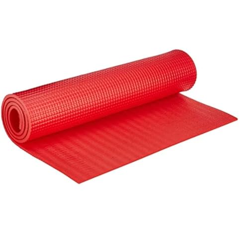 Image of Yoga Mat Gym Workout 4mm Thick, Anti-Slip, Eco-Friendly, Exercise, 4mm Thick, Lifelong Yoga Mat (4MM,) (Red, 4 mm)