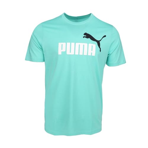 PUMA Mens Ess 2 Color No. 1 Logo Tee Casual Tops Casual - Blue