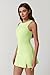 QINSEN Womens Sleeveless Athletic Dress Sleeveless Crew Neck Golf Dress with Shorts Lime Cream M