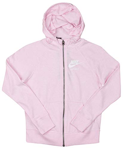 Nike Sportswear Girls NSW Gym Vintage Full-Zip Hoodie US Pink Foam, Large