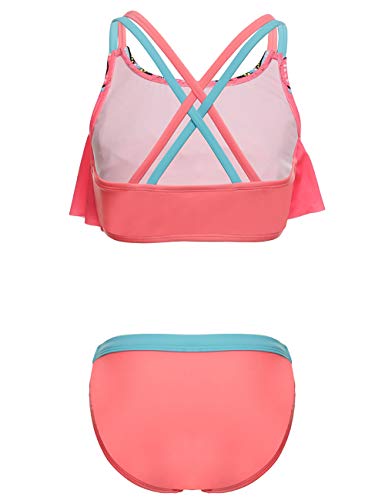 Girls Two Piece Swimsuit Flowy Bikini3