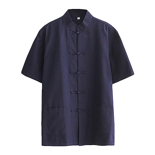 ZooBoo 100% Cotton Short Sleeve Kung Fu Shirt – Traditional Chinese Martial Arts Top for Men & Women