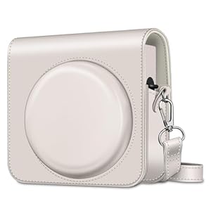 FINTIE Tasche für Fujifilm Instax Square SQ1 / Instax Square SQ40 Sofortbildkamera - Premium Schutzhülle Reise Kameratasche Hülle Abdeckung mit abnehmbaren Riemen, Weiß