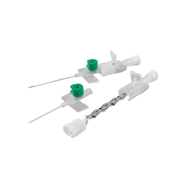 Becton Dickinson (BD) Venflon Pro Safety IV Cannula | 20 G | 32 MM | With Injection Port | Back Cut Needle Bevel | Pink | Ergonomic design | Flexible wings | 393244 | Pack of 1