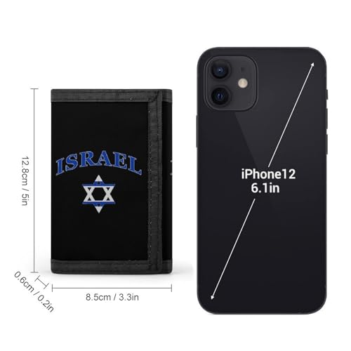 Israel Flag Israelites Israeli Men's Casual Wallet Trifold Minimalist Wallet ID Card Holder Wallet with Coin Pocket2