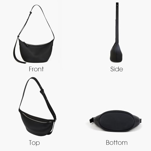 Premium Full Grained Leather Bucket Crossbody Bags, Small Top-Handle Handbags and Crescent Hobo Bag for Women4