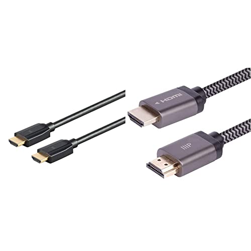 Monoprice Ultra 8K Premium High Speed HDMI Cable & 8K Certified Braided Ultra High Speed HDMI 2.1 Cable - 6 Feet - Black | 48Gbps, Compatible with Sony PS5, Microsoft Xbox Series X & Series S