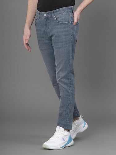 Image of Red Tape Denim Jeans for Men in Medium Blue| Denim Jeans