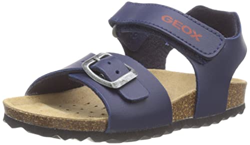 Geox Garçon J Ghita Boy B Sandales, Navy/Red, 36 EU