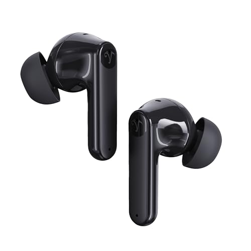 Image of Soundwave A1 Plus (2025 Edition) Active Noise Cancelling Earbuds, 6 Mics, 48H Total Playtime, 15 Mins = 6 Hours Playtime - Black