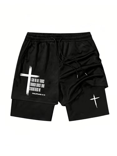 I Can Do All Things Through Christ Who Strengthens Track Short I Can Do All Things Through Christ 2 in 1 Sport Shorts