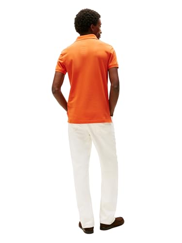 Image of Tommy Hilfiger Men's Short Sleeve Polo Shirts in Slim Fit with Stretch and Organic Pique Cotton