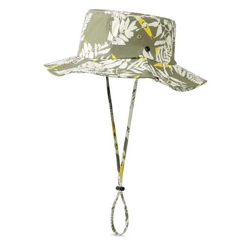 Image of Printed Bucket Hat UPF 50+ Quick-Dry Breathable Sun Hat, Roll-Up Brim Boonie Hat with Adjustable Fit for Beach Hiking Fishing