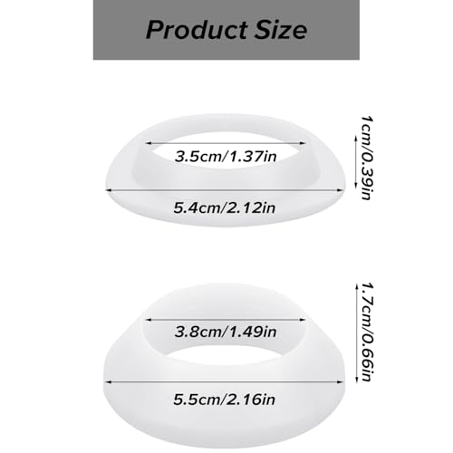 Image of Sink Drain Gasket - Universal Basin Replacement Parts, Thickened Silicone Sealing Ring, Drainage Plug Stopper Tool for Vessel Bathroom Kitchen, 2 Sets