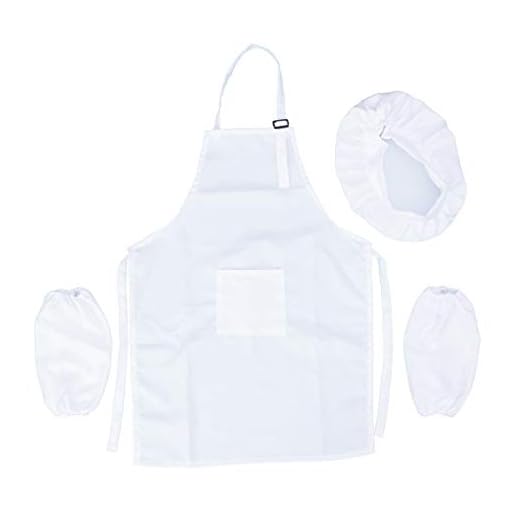 VALICLUD 3st Kock Set Komplett Barnkök Presentdekor med Kockhatt Förkläde Matlagningshylsa för Barn Matlagning Spela (Vit, L) Halloween