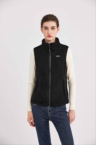 Image of Fuzzy Heated Vest for Women with 16000mAh 7.4V Battery Pack Included, Sherpa Heated Vest Women, Fleece Heating Vests