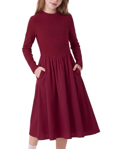HOZIY Girls Dresses Size 8 Long Sleeve Maxi Christmas Dresses for Teens - image 9