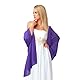 Lifup Damen Quasten Schals Schals,Schals für Frauen Party Dinner,Elegante Pailletten Schals für Brautjungfernhochzeit Weiches Wraps für Hochzeit, Party Dunkelviolett One size