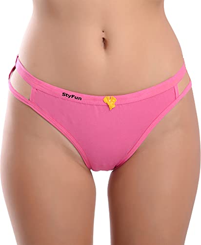 Image of StyFun Women Cotton Hipster Panties for Women Daily Use, Back and Front Coverage, Multicolor, for Size- S, M, L, XL, XXL, See Main Image to Check How Many Panty You Will Get